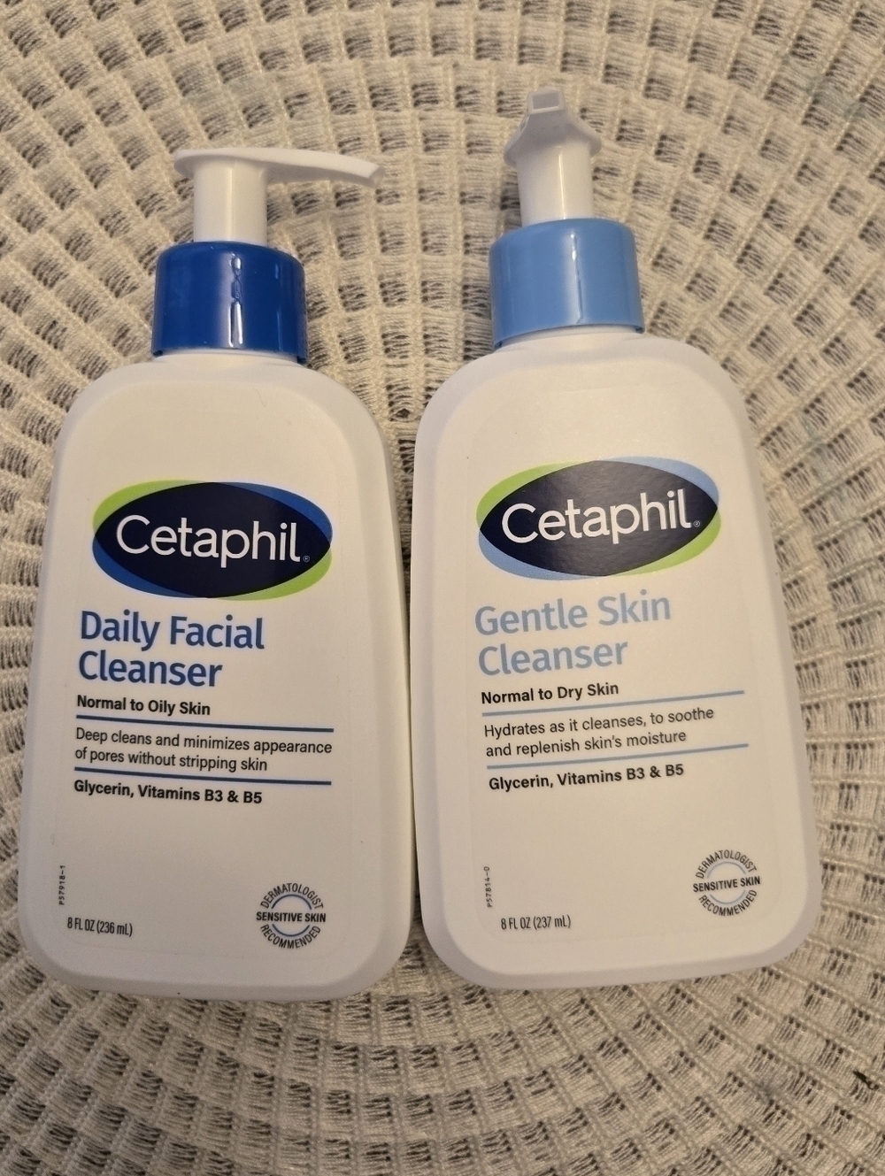 NWT Cetaphil Gentle Skin Cleanser And Daily Facial Cleanser 8oz.- Set of 2